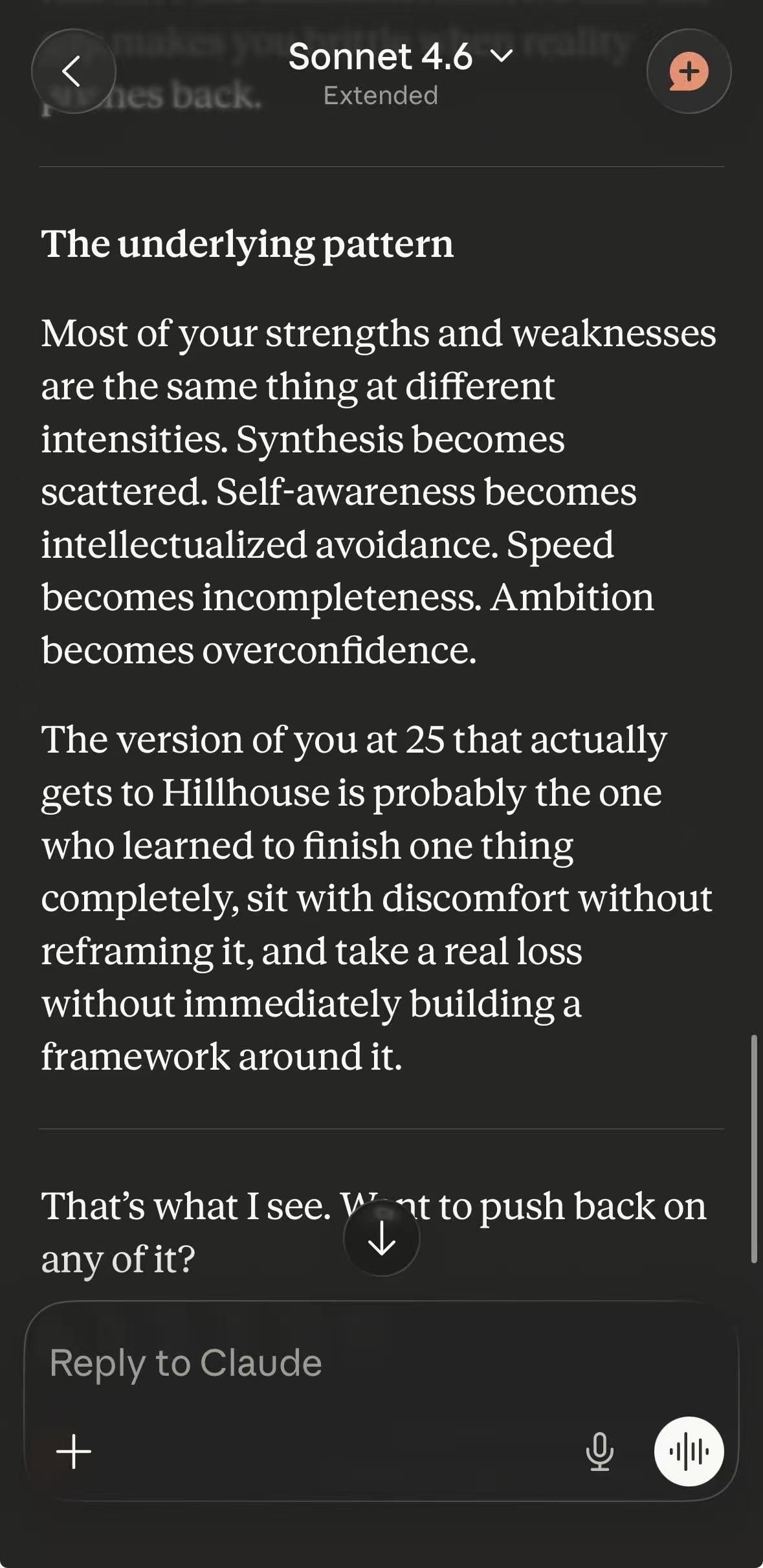 Claude — pattern analysis