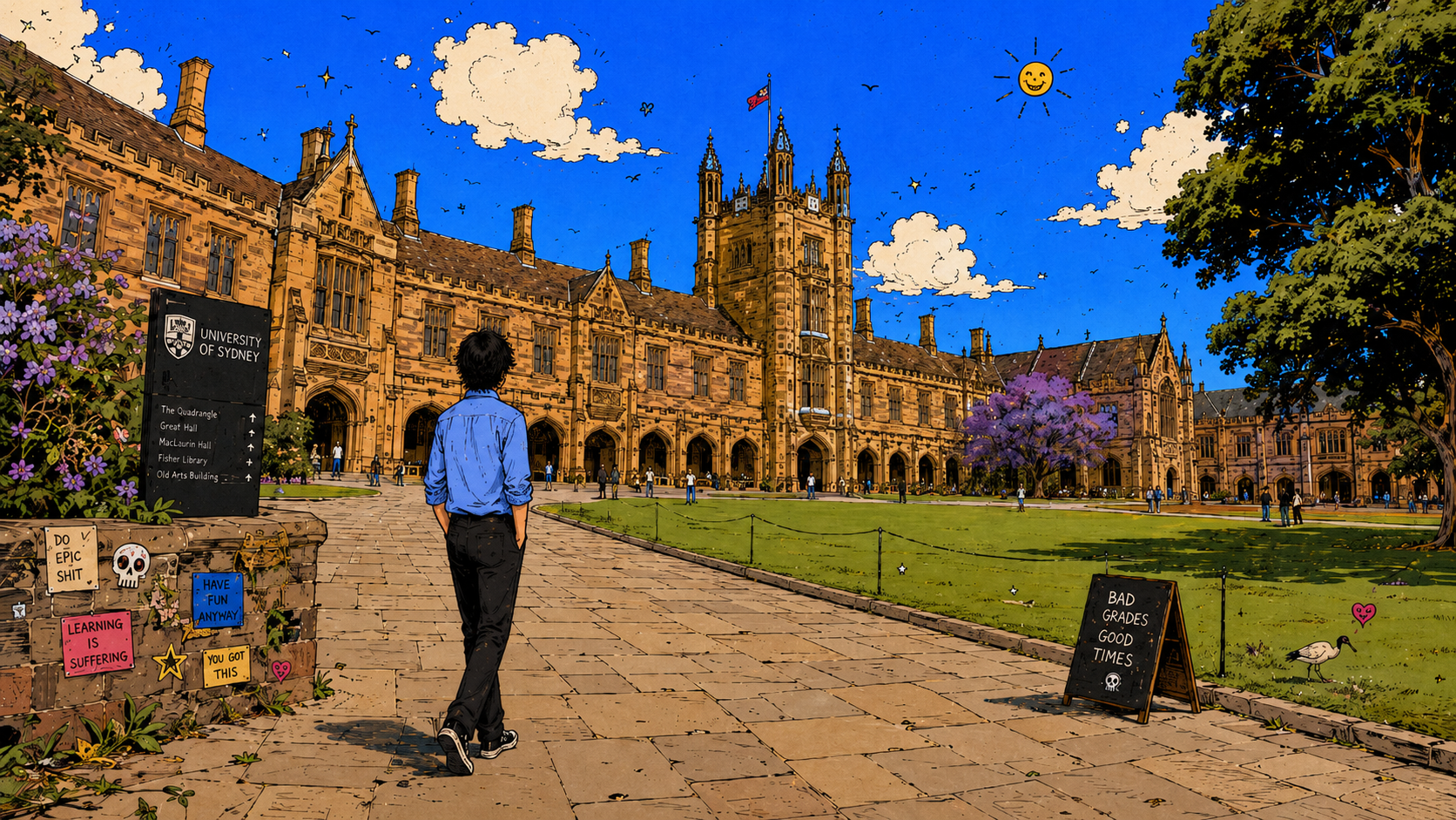 University of Sydney campus illustration